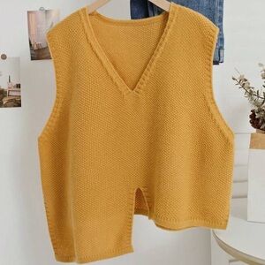 V-Neck Solid Sweater Vest